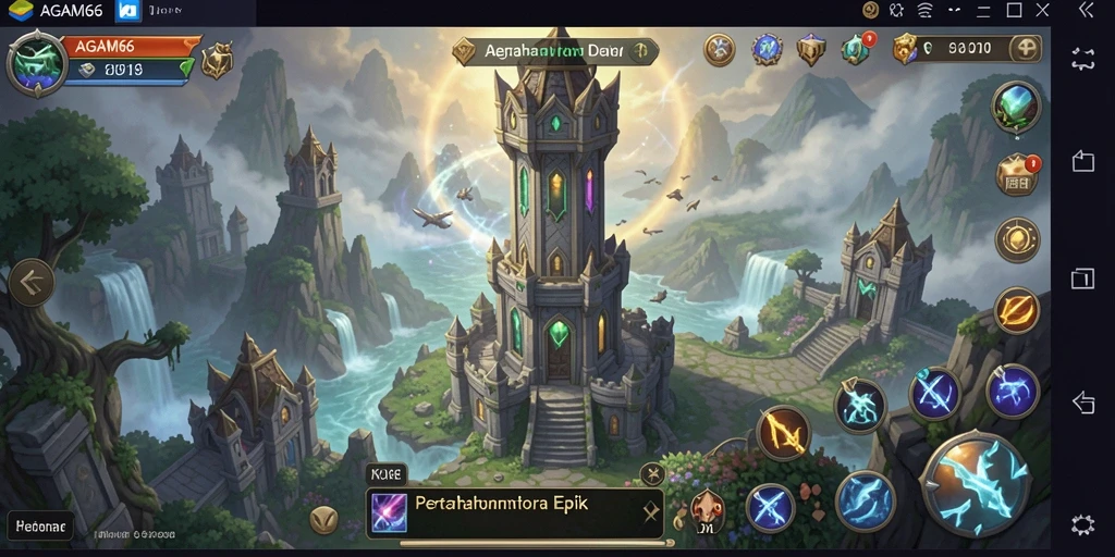 Screenshot AGAM66 menampilkan aksi seru dalam permainan Tower Defense.