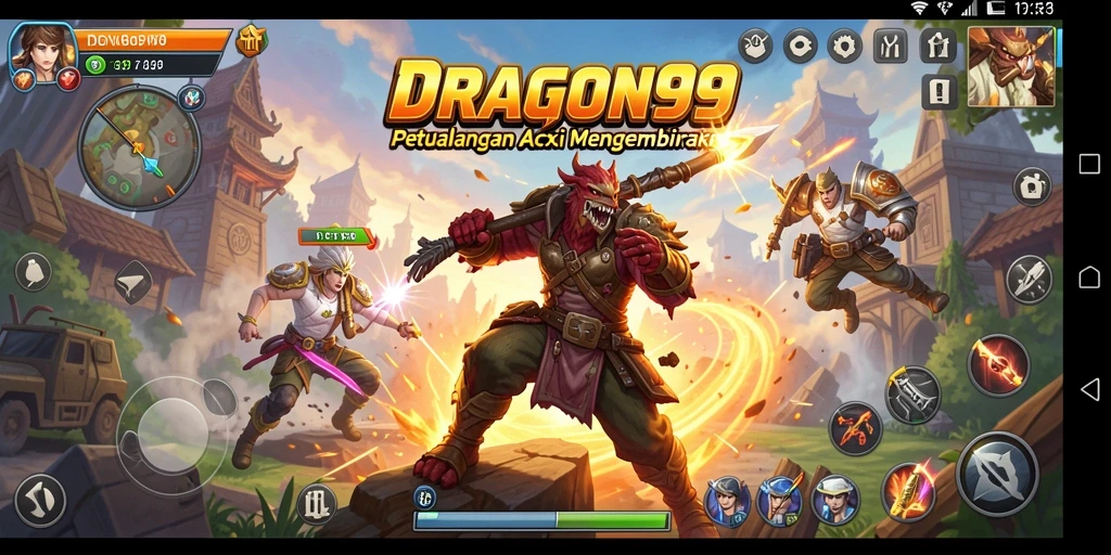 Screenshot gameplay menampilkan aksi seru dalam DRAGON99.