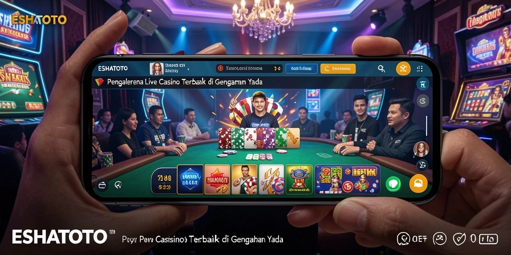 Tampilan menarik dari permainan Live Casino di ESHATOTO.