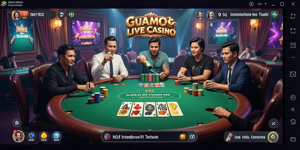Tampilan dinamis gameplay Live Casino di N32 yang mengasyikkan.