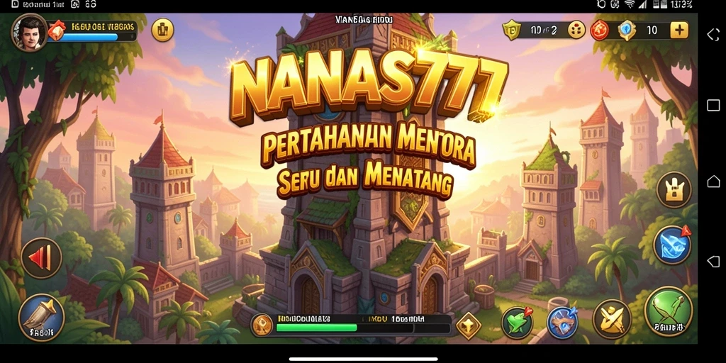 Tampilan gameplay seru dan strategi Tower Defense yang menarik di NANAS777.
