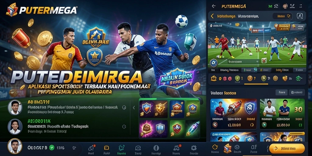 Screenshot PUTERMEGA menampilkan aksi taruhan di aplikasi sportsbook.