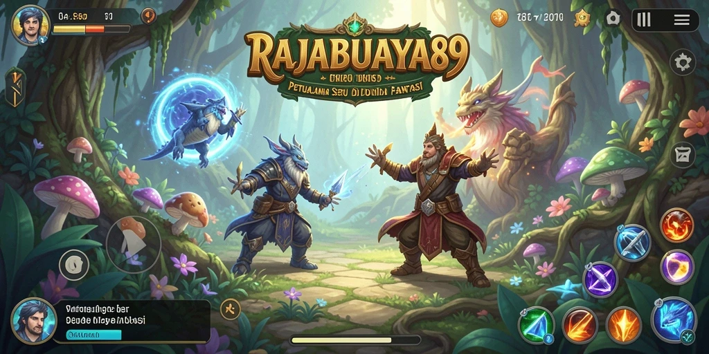 Gameplay seru RAJABUAYA89 menampilkan dunia petualangan yang menarik.