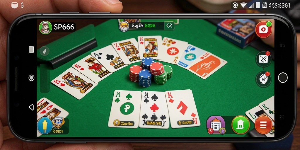 Tampilan screenshot SP666 dengan gameplay Gaple yang menarik.